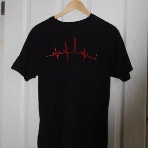 Vintage Toronto T-shirt Pulse CN Tower Black Men's Size Large